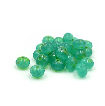 7mm Rondelles- Sea Green Picasso