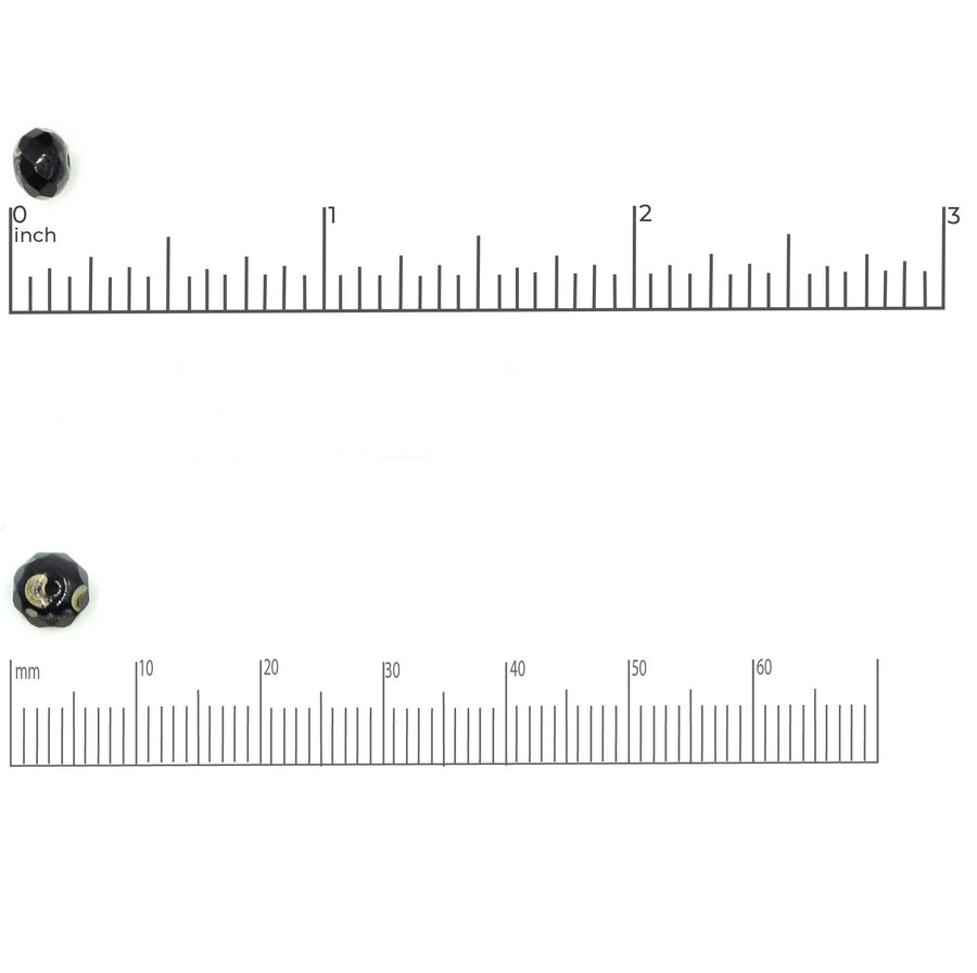 7mm Rondelles- Transparent Mercury
