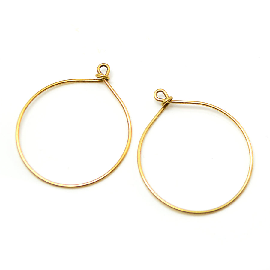 Round Hoop- Antique Gold