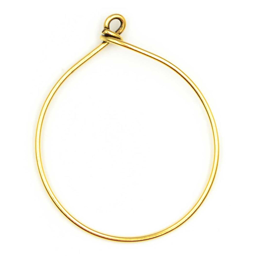 Round Hoop- Antique Gold