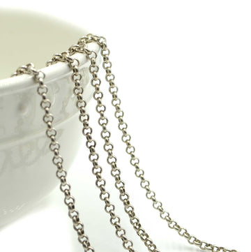 Run Along- Antique Silver Chain by the Foot
