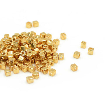 SB3-1052 Cube Galvanized Gold Plated