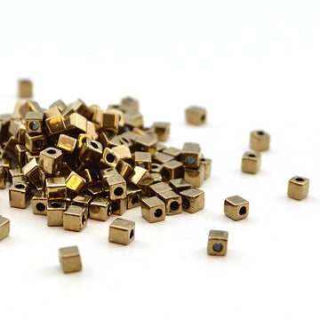 SB3-457 Metallic Dark Bronze , Miyuki Cubes - Caravan, Beadshop.com