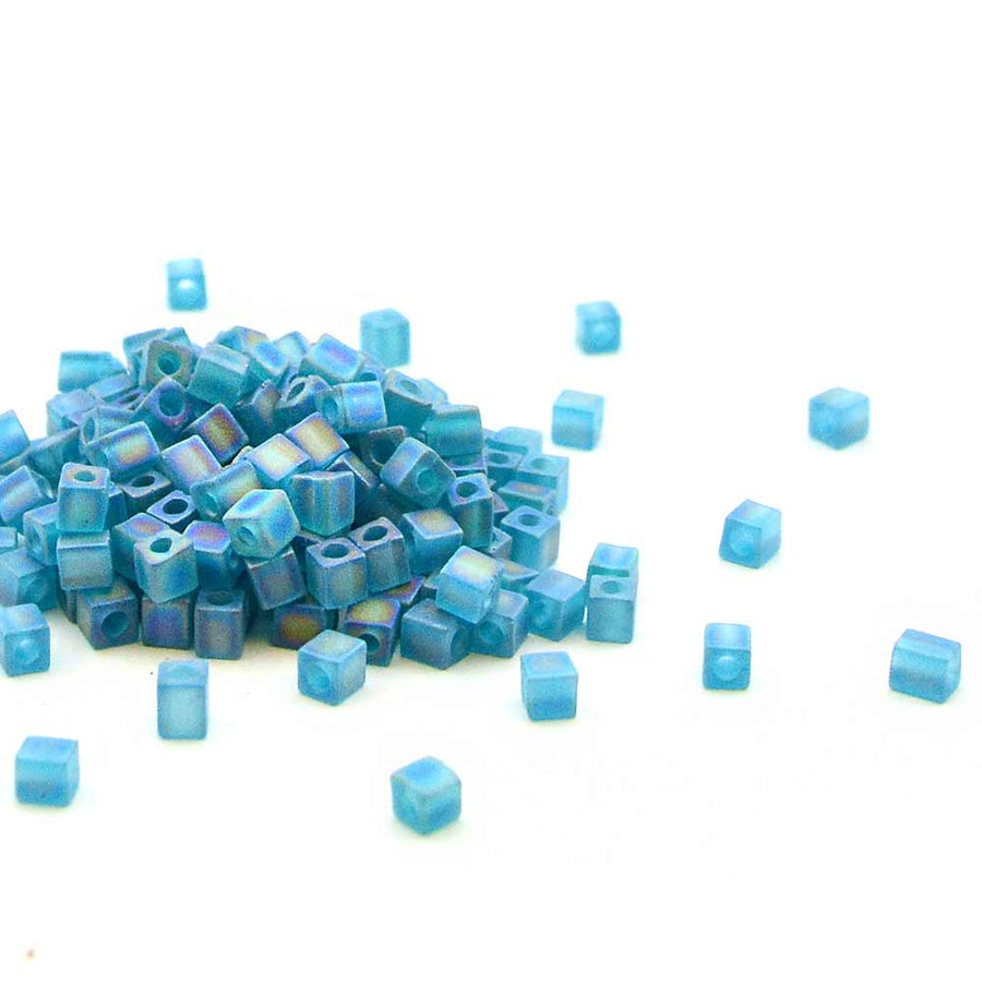 SB3-2405FR Matte Teal AB , Miyuki Cubes - Caravan, Beadshop.com