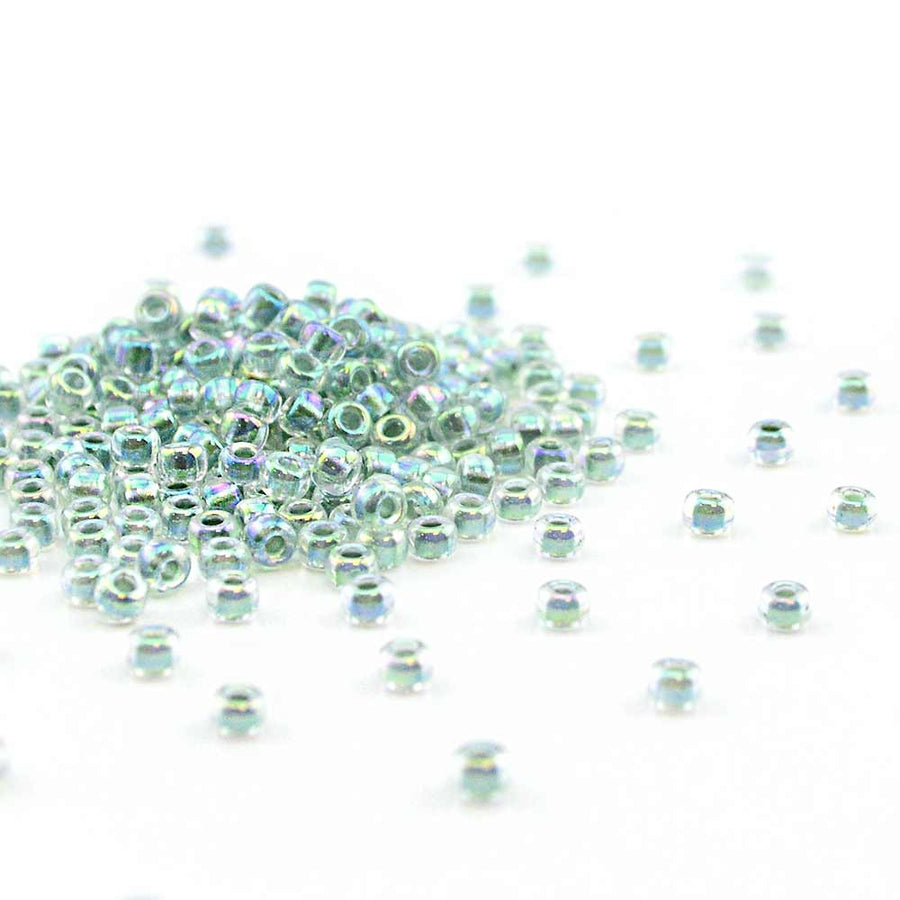 8-263- Seafoam Lined Crystal AB , 8/0 Miyuki Seed Beads - Helby, Beadshop.com