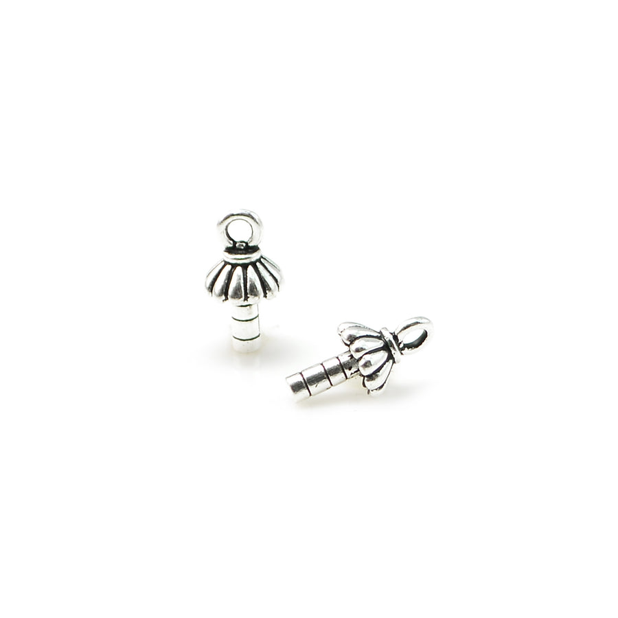 Parasol Caps- Antique Silver (1 pair)