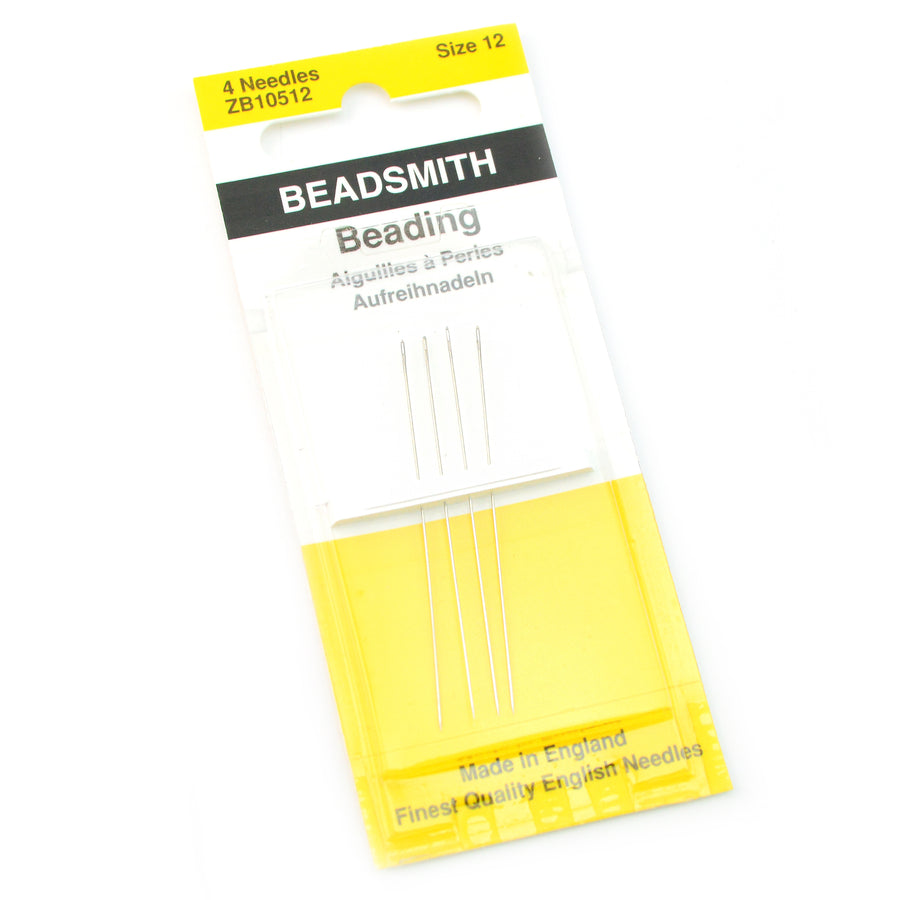 English Beading Needles, Size 12- 4 Pack