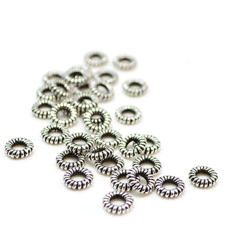 Coiled Spacers- Antique Silver (20 pieces)