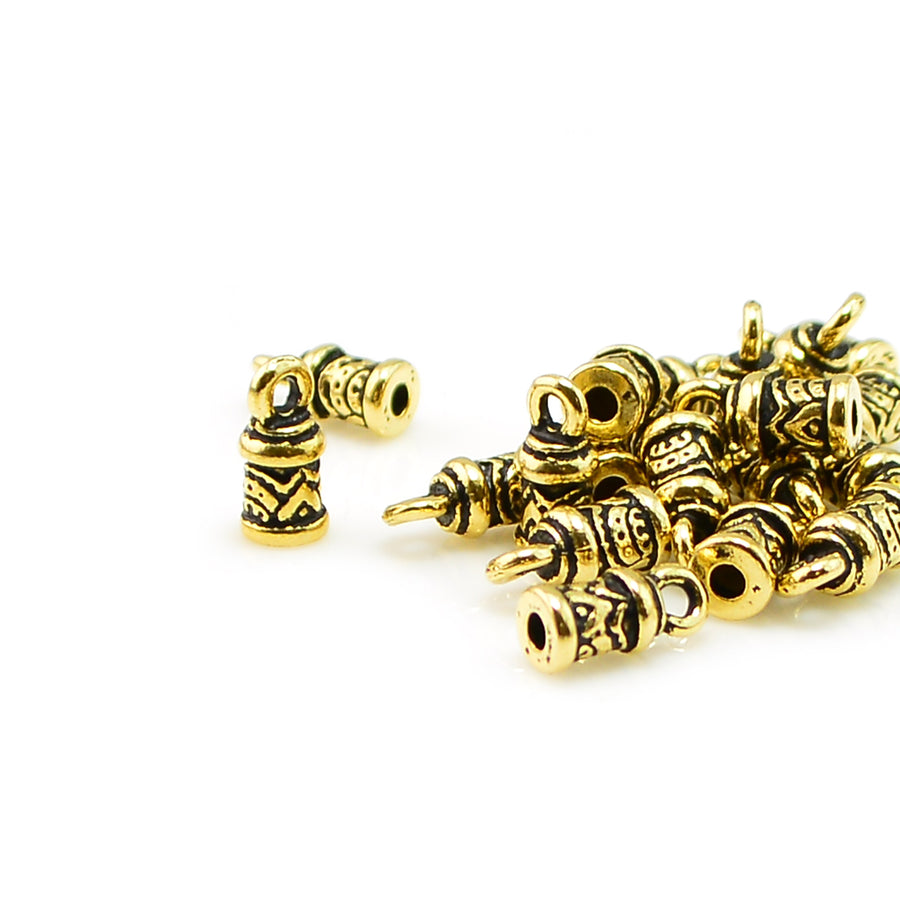 Temple Caps, 2mm- Antique Gold (1 pair)