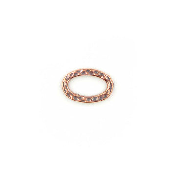 Small Hammertone Oval Ring- Antique Copper