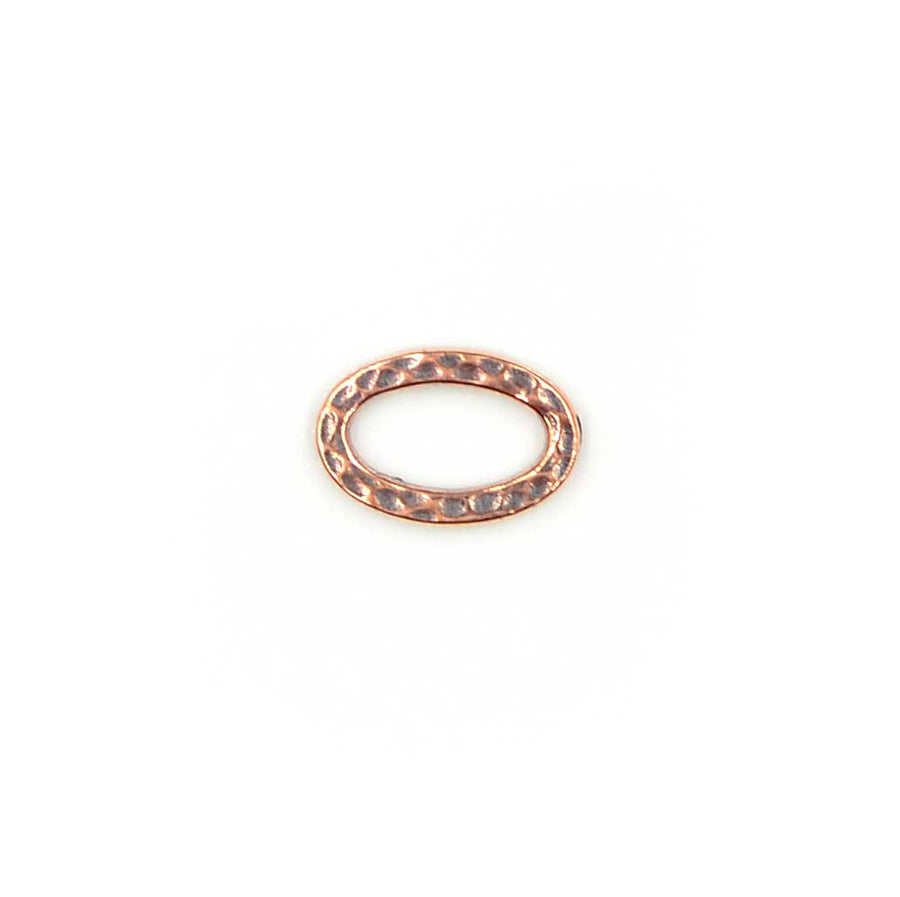 Small Hammertone Oval Ring- Antique Copper