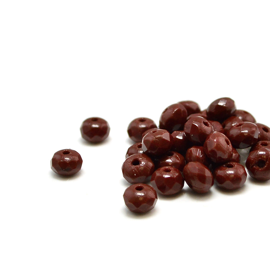 5mm Rondelles- Wine Red