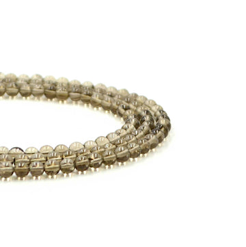 Smoky Quartz- 4mm Rounds
