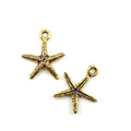 Star of the Sea Charm- Antique Gold
