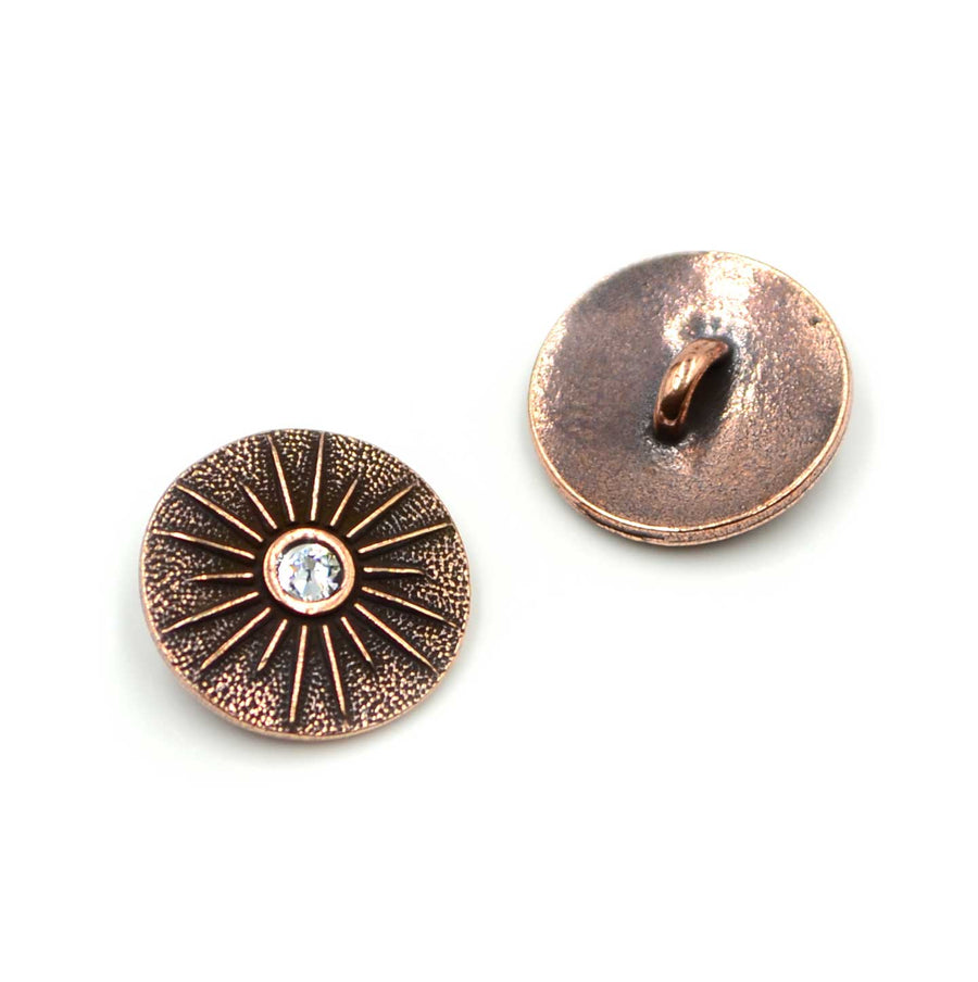 Starburst Button- Antique Copper