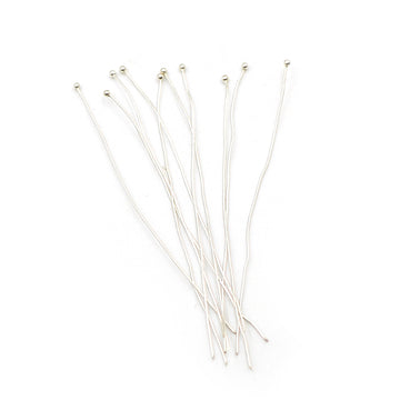 2 Inch 2mm Dot Head Pins- Bright Silver (10 pieces)