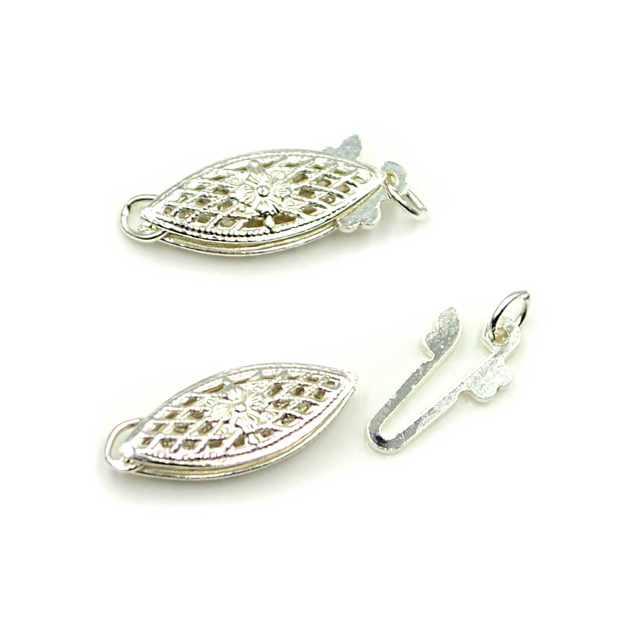5x Italian Sterling Silver Lobster Clasps – 10mm & 6mm Pear Shape For Jewelry Making