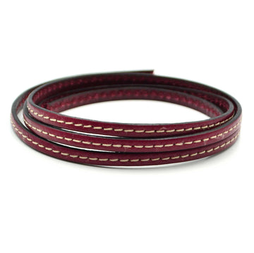 Stitched Plum- 5mm Strap Leather by the Yard