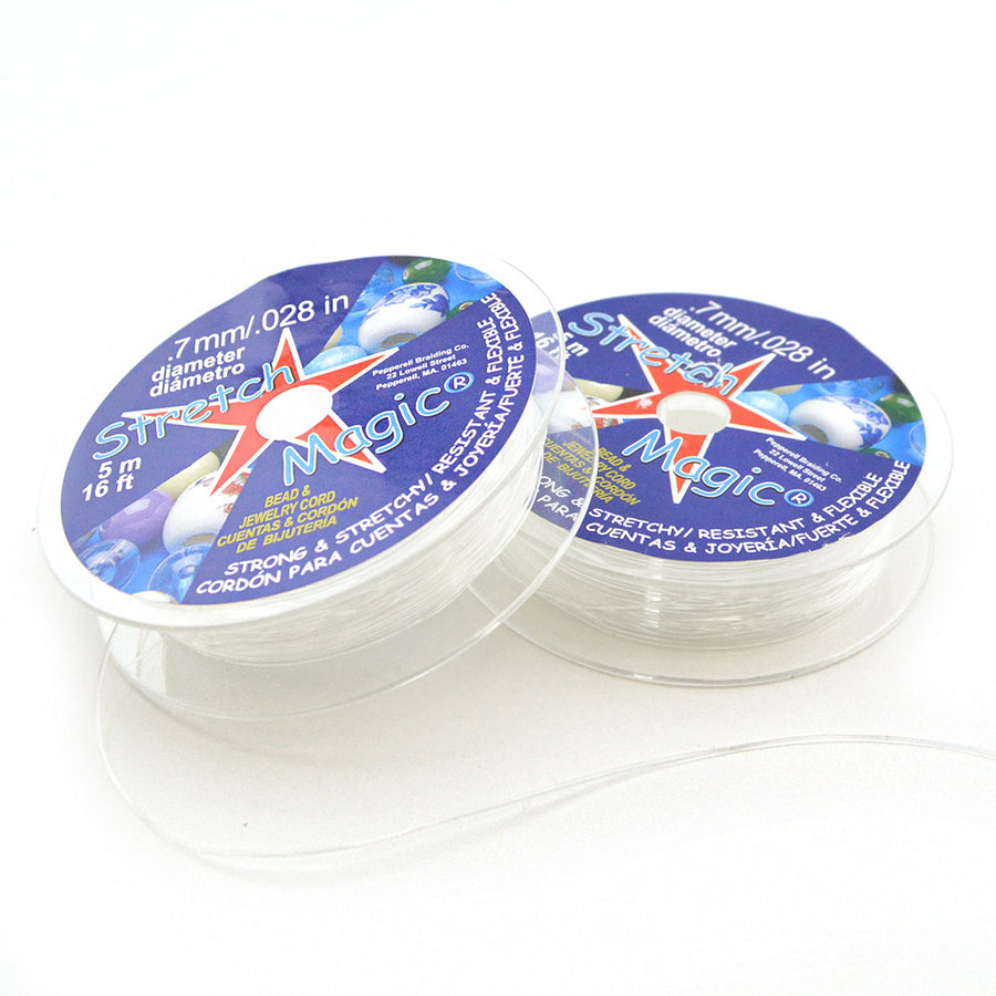 Stretch Magic Clear Elastic .7mm 5 meters , Stretch Magic - Helby, Beadshop.com