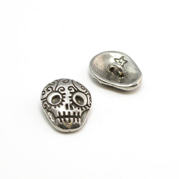 Sugar Skull- Pewter - Beadshop.com