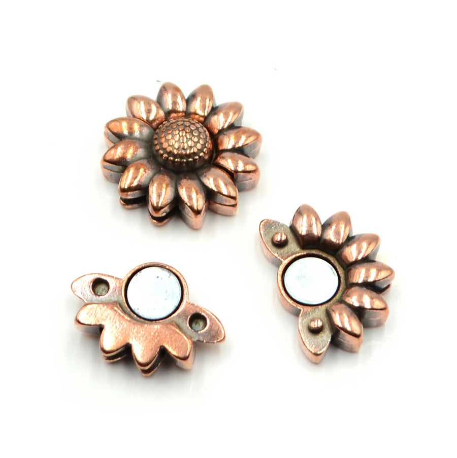 Sunflower Clasp 10- Antique Copper