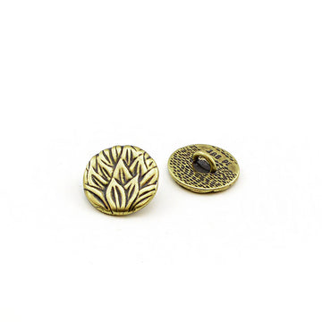 Tea Leaves- Antique Brass , Buttons - JBB International, Beadshop.com