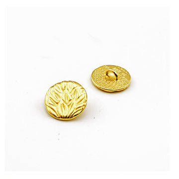 Tea Leaves- Satin Gold , Buttons - JBB International, Beadshop.com