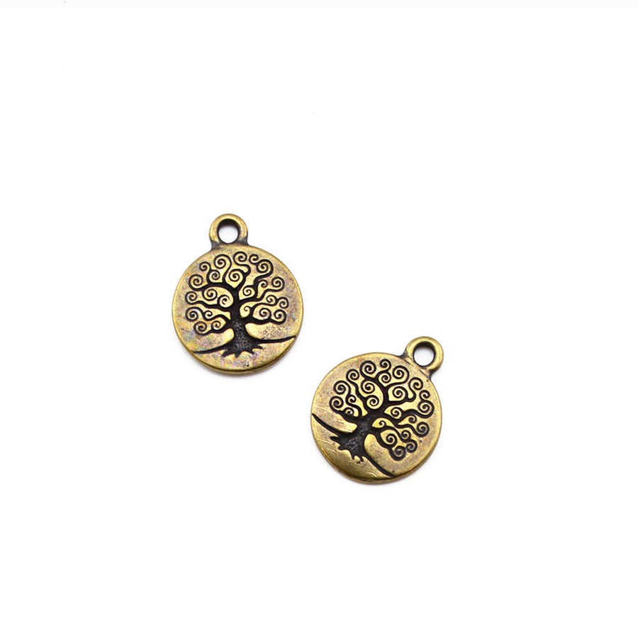 Tree of Life Charm- Antique Brass , Charms - Tierracast, Beadshop.com