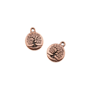 Tree of Life Charm- Antique Copper , Charms - Tierracast, Beadshop.com