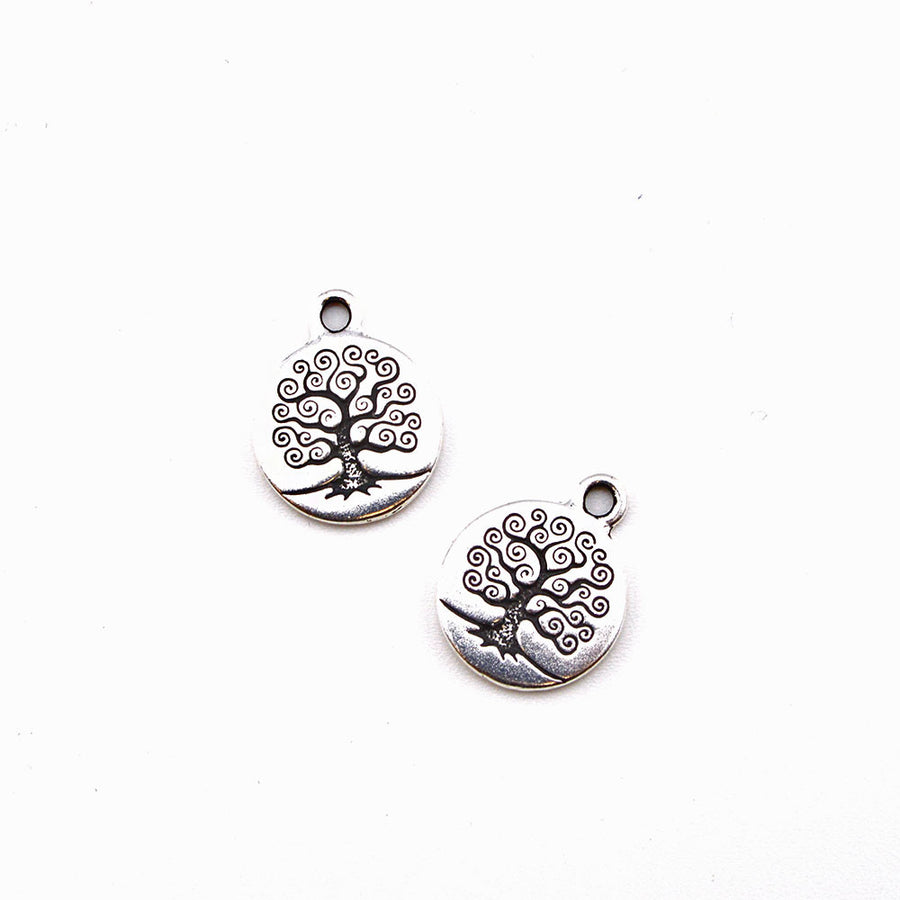 Tree of Life Charm- Antique Silver , Charms - Tierracast, Beadshop.com