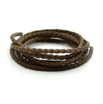 Coffee- Cotton Braided Bolo by the Yard