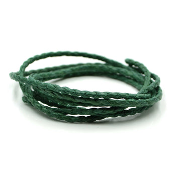 Green- Cotton Braided Bolo by the Yard