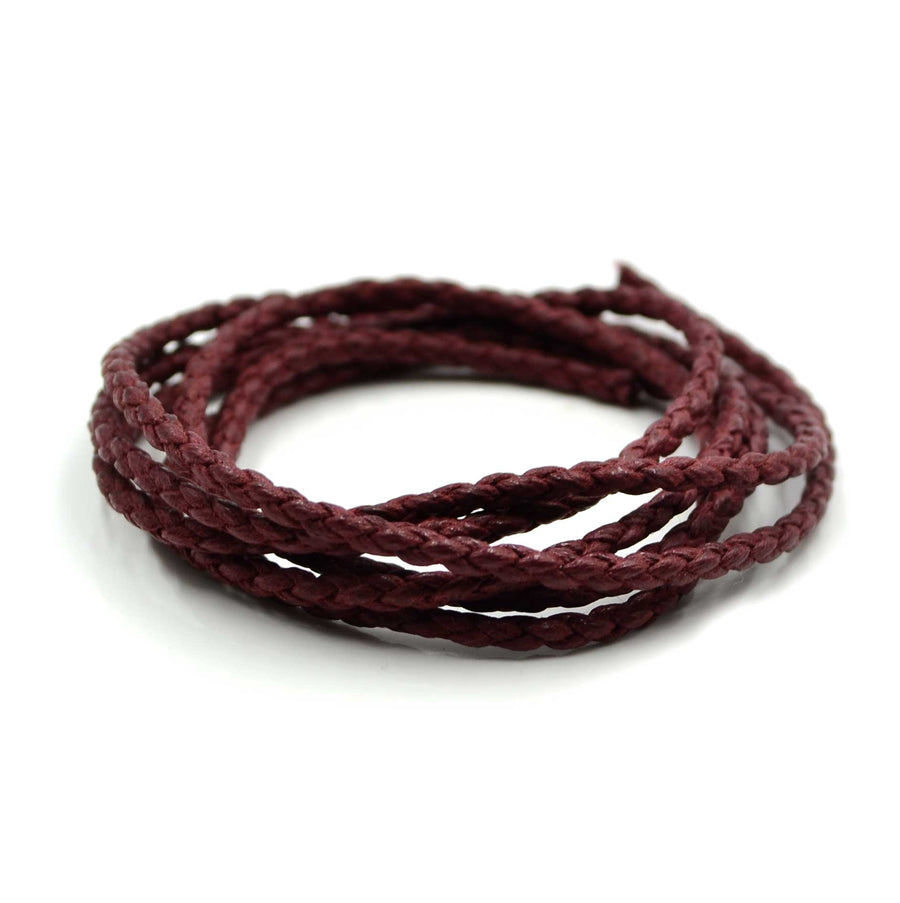 Wine- Cotton Braided Bolo by the Yard